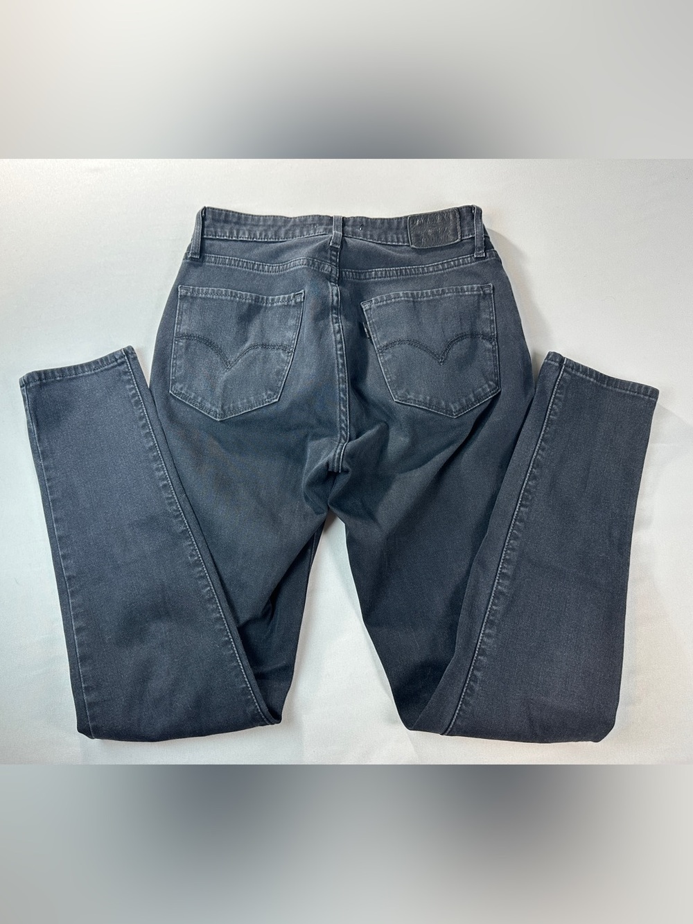 Levi's premium high rise skinny straight leg black jeans boho y2k